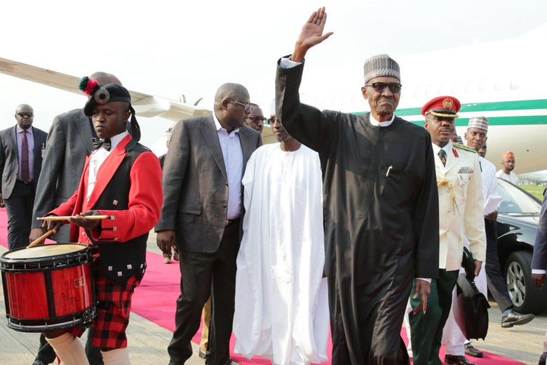 Nigerian president Mohammadu Buhari in Abuja, Nigeria on August 19, 2017.